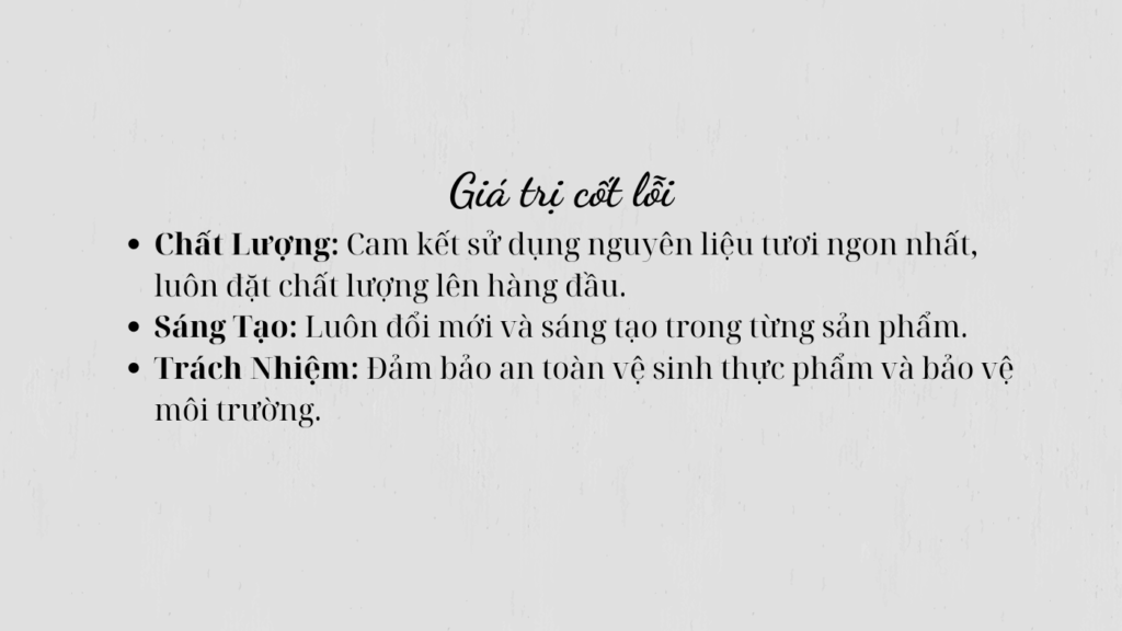 giá trị cốt lỗi